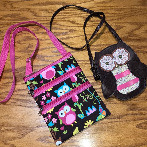 OWLS Handbags - 2 OWL Crossbody bag, purse, washable